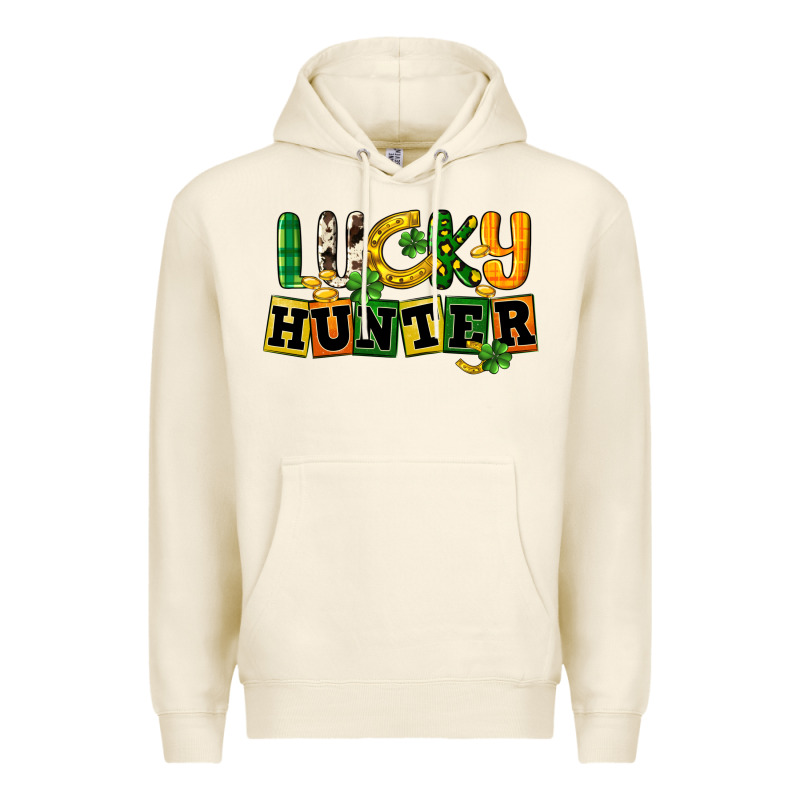 Lucky Hunter St. Patrick's Day Premium Hoodie by CowGirlArtShop | Teevron