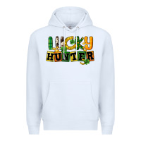 White Lucky hunter St. Patrick's Day Premium Hoodie - CowGirlArtShop