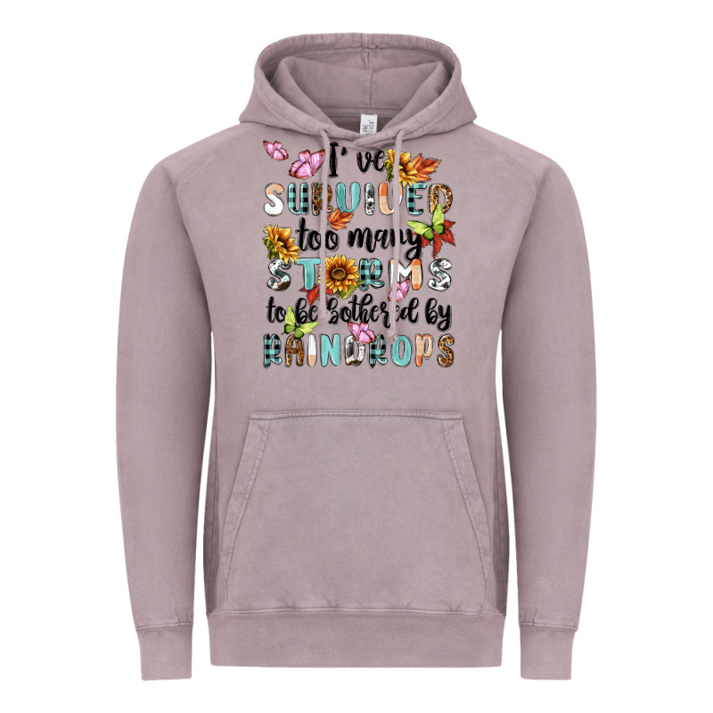 Ive Survived Too Many Storms To Bebothered By Rain Vintage Hoodie by MaliasSmallBusiness | Teevron