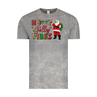 Cloud Rock Holly Jolly vibes Christmas with Santa Vintage Tee - NancyCooperArtShop