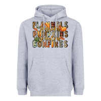 Heather Grey flannels hayrides pumpkins  bonfires Heavyweight Hoodie - FaDigitalArtStudio