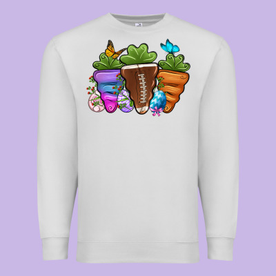 Football Easter Sports Carrots Premium Sweatshirt Designed By Oliviacreatesart