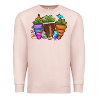 Pale Pink Football Easter sports carrots Premium Sweatshirt - OliviaCreatesArt