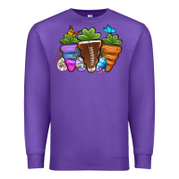 Purple Football Easter sports carrots Premium Sweatshirt - OliviaCreatesArt