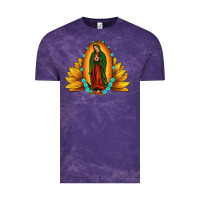 Cloud Purple sunflower our lady of guadalupe Vintage Tee - JahusDesignShop