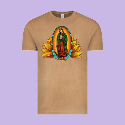 Sunflower Our Lady Of Guadalupe Vintage Tee Designed By Jahusdesignshop
