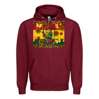 Burgundy power juneteenth Zipper Hoodie - CowGirlArtShop