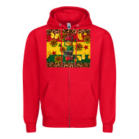 Red power juneteenth Zipper Hoodie - CowGirlArtShop