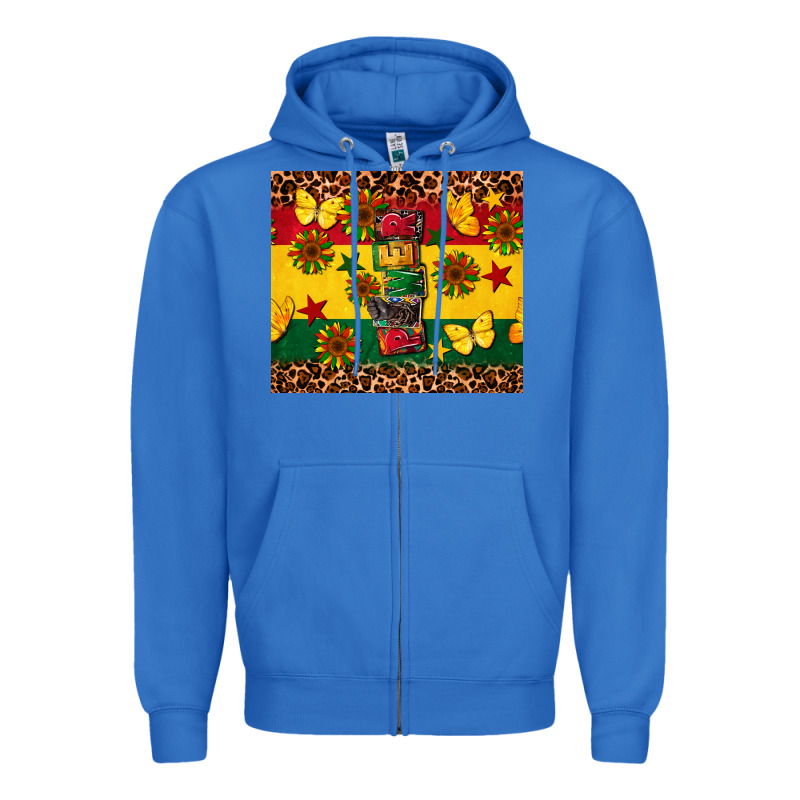 Power Juneteenth Zipper Hoodie by CowGirlArtShop | Teevron