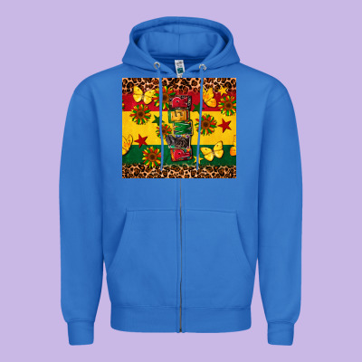 Power Juneteenth Zipper Hoodie Designed By Cowgirlartshop