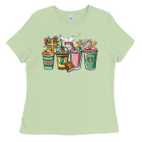 Matcha faith coffee cups Ladies Tee - NancyCooperArtShop