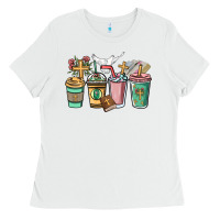 White faith coffee cups Ladies Tee - NancyCooperArtShop