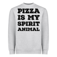 Heather Grey Pizza Is My Spirit Animal Heavyweight Sweatshirt - Bettercallsaul
