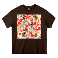 Chocolate Brown back to school seamless pattern 5 (3600x3600) Heavy Core Tee - AdoDesignShop