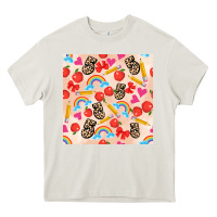 Cream back to school seamless pattern 5 (3600x3600) Heavy Core Tee - AdoDesignShop