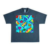Midnight Navy Pride lgbtq flags and leopard seamless pattern Urban Heavy Tee - BundleAndBundleShop