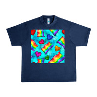 Navy Pride lgbtq flags and leopard seamless pattern Urban Heavy Tee - BundleAndBundleShop