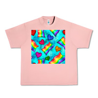 Salmon Pride lgbtq flags and leopard seamless pattern Urban Heavy Tee - BundleAndBundleShop