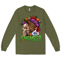 Army Green momster halloween momlife Long Sleeve Tee - Jasminsmagicworld