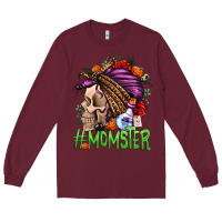 Burgundy momster halloween momlife Long Sleeve Tee - Jasminsmagicworld