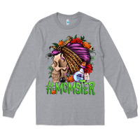 Heather Grey momster halloween momlife Long Sleeve Tee - Jasminsmagicworld