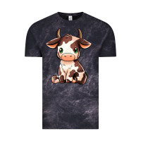 Cloud Black Baby Brown Cow Vintage Tee - MaliasSmallBusiness