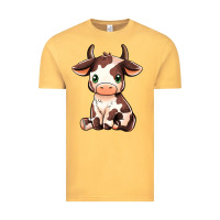 Vintage Mustard Baby Brown Cow Vintage Tee - MaliasSmallBusiness