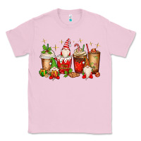 Bubblegum Pink Christmas gnomes coffee cups Classic Tee - MaliasSmallBusiness