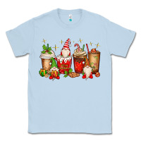 Dusty Blue Christmas gnomes coffee cups Classic Tee - MaliasSmallBusiness