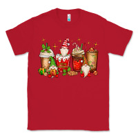 Red Christmas gnomes coffee cups Classic Tee - MaliasSmallBusiness