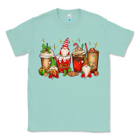 Seafoam Christmas gnomes coffee cups Classic Tee - MaliasSmallBusiness