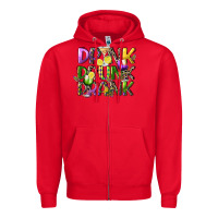 Red drink drunk drank Zipper Hoodie - CowGirlArtShop
