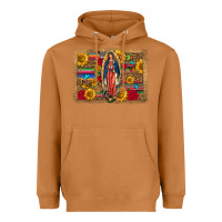 Meerkat Our Lady Of Guadalupe Glitter Leopard Flowers Heavyweight Hoodie - FaDigitalArtStudio