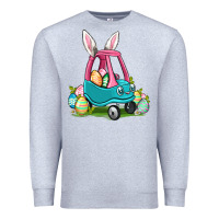 Heather Grey Easter toddler car Premium Sweatshirt - OliviaCreatesArt