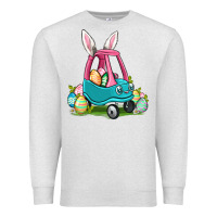 Oatmeal Heather Easter toddler car Premium Sweatshirt - OliviaCreatesArt