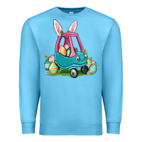 Ocean Blue Easter toddler car Premium Sweatshirt - OliviaCreatesArt