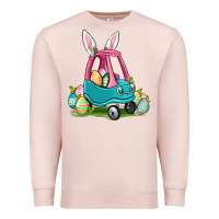 Pale Pink Easter toddler car Premium Sweatshirt - OliviaCreatesArt