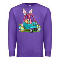 Purple Easter toddler car Premium Sweatshirt - OliviaCreatesArt
