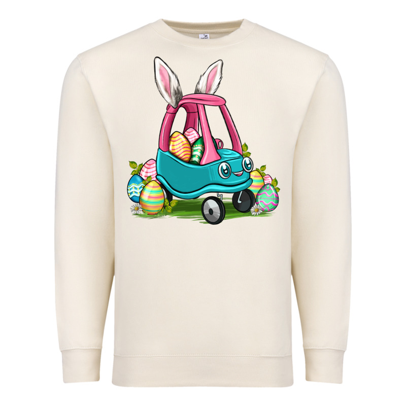 Easter Toddler Car Premium Sweatshirt by OliviaCreatesArt | Teevron