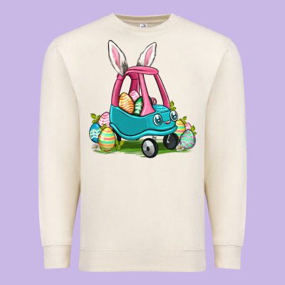 Easter Toddler Car Premium Sweatshirt Designed By Oliviacreatesart