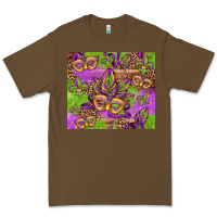 Cacao mardi gras carnival masks and fleur de lis Premium Tee - Jasminsmagicworld