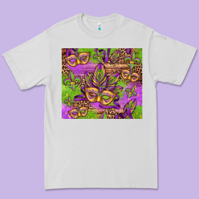 Mardi Gras Carnival Masks And Fleur De Lis Premium Tee Designed By Jasminsmagicworld
