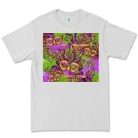 Dove Grey mardi gras carnival masks and fleur de lis Premium Tee - Jasminsmagicworld