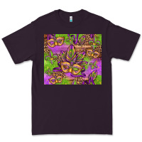 Plum mardi gras carnival masks and fleur de lis Premium Tee - Jasminsmagicworld