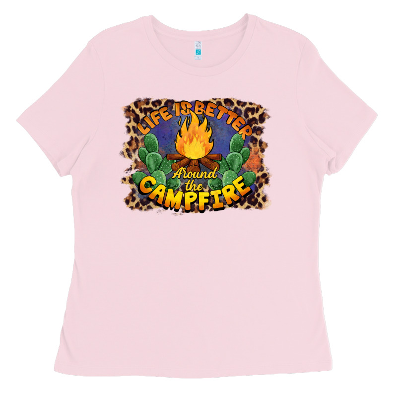 Life Is Better Around The Campfire Ladies Tee by BarkalooDesign | Teevron