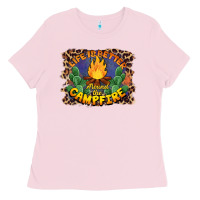 Bubblegum Pink life is better around the campfire Ladies Tee - BarkalooDesign