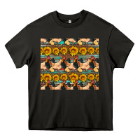 Asphalt seamless poultry farm sunflowers chicken coop tumbler Heavy Core Tee - Artiststas