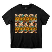 Black seamless poultry farm sunflowers chicken coop tumbler Heavy Core Tee - Artiststas