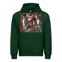Forest Green Rodeo Santa Urban Hoodie - CowhideDigitalArt