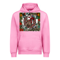 Fuchsia Pink Rodeo Santa Urban Hoodie - CowhideDigitalArt